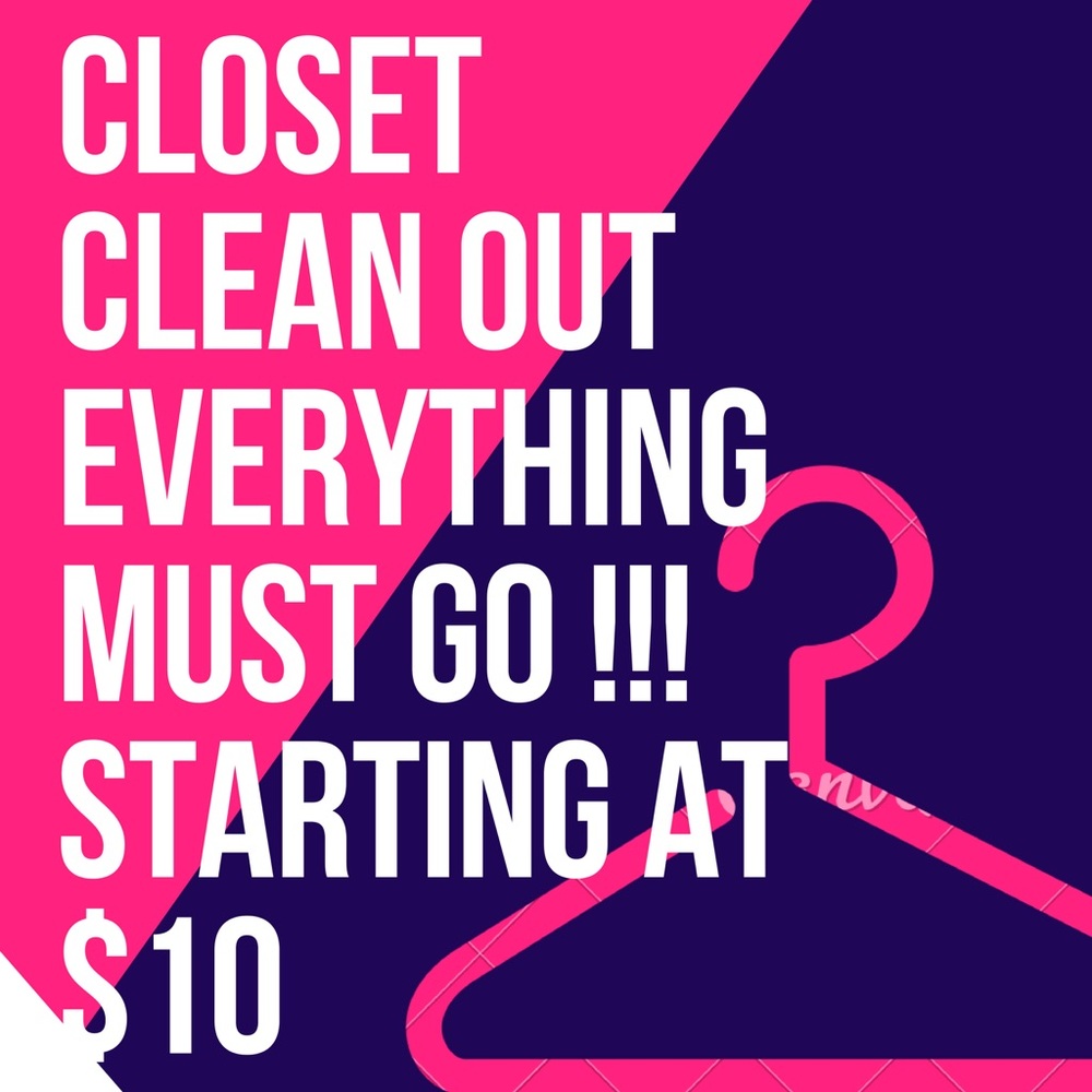 Closet Sale Coming This Week Starting $10